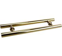 OWIEN Poignée de Porte, poignée de Porte Double Face en Forme de H pour Porte de Grange coulissante, Portail, abri de Jardin, Garage, Acier Inoxydable(Złoty,60cm/24in)