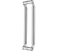 OWIEN Poignée de Porte va-et-Vient en Acier Inoxydable, poignées de Porte de Grange Double Face, pour Porte extérieure intérieure de Cuisine d'entrée(Silver,60cm/24in)