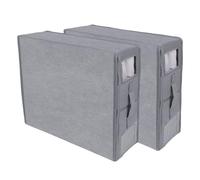OWill 2PCS Caisse de Rangement Sous Lit Pliable,sac rangement vetement,Boîte de Rangement Vetement et Housse de Rangement Couette,Sac de Rangement Drap de Lit,avec fenêtre transparente et poignées
