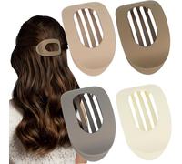OWill Lot de 4 Pince plate cheveux pour femmes,Pince cheveux pour cheveux fins,Pinces à cheveux incurvées,pinces plates pour cheveux fins et épais,Accessoires cheveux femme