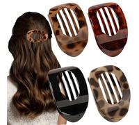 OWill Lot de 4 Pince plate cheveux pour femmes,Pince cheveux pour cheveux fins,Pinces à cheveux incurvées,pinces plates pour cheveux fins et épais,Accessoires cheveux femme