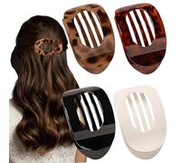 OWill Lot de 4 Pince plate cheveux pour femmes,Pince cheveux pour cheveux fins,Pinces à cheveux incurvées,pinces plates pour cheveux fins et épais,Accessoires cheveux femme