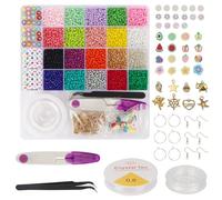 OWill Perles de Cristal 9984 Perles 4mm pour Création de Bijoux - Lot de Perles pour Bracelet DIY, Colliers, Artisanat (Perles Lisses Multicolores)