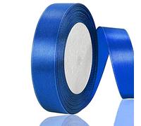 OWill Ruban Satin Bleu Double Face en Polyester 20mmx22m - Cadeau, Emballage, Décoration Anniversaire, Gâteaux, Projets de Couture, Ballons de Fête et Nœuds