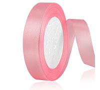 OWill Ruban Satin Rose Double Face en Polyester 20mmx22m - Cadeau Emballage, Décoration de Gâteaux, Projets de Couture, Ballons de Fête et Nœuds