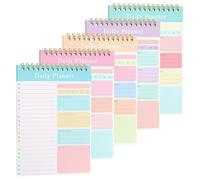 OWill To Do List Bloc Note, A5 To-do Listen Block, 5 Paquets 150 Feuilles, pour Maison et Bureau, 13x20 cm Carnet Planificateur Non Daté avec Liste de Tâches Journalières et Emploi du Temps