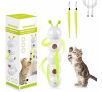 OWJHE Jouet interactif pour chat - Avec capteur intelligent - Design ver - Simule des trajectoires de mouvement naturelles - Avec ventouse - Pour tous les âges