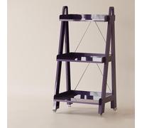 OWKAY Estante Multicapa Móvil Carro De Mesa De Centro Transparente Adornos De Piso De La Sala De Estar Estantería Individual Carro De Almacenamiento Multicapa