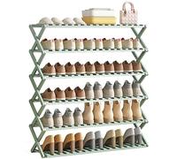 OWKAY Étagère à chaussures pliable sans installation multicouche, gain de place, étagères de rangement simples pour la maison, meuble à chaussures de location, porte