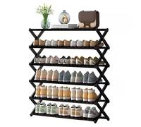 OWKAY Étagère à chaussures pliable sans installation multicouche, gain de place, étagères de rangement simples pour la maison, meuble à chaussures de location, porte