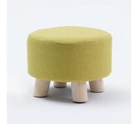 OWKAY Petit tabouret en bois massif - Tabouret à langer tendance - Petit tabouret rond antidérapant - Petit tabouret de maison bas