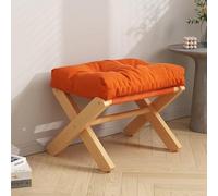 OWKAY Tabouret bas pliable en bois massif pour salon, canapé, banc, tabouret pour balcon, tatami, porte