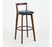 OWKAY Tabouret de bar scandinave en bois massif moderne simple tabouret de bar nouveau balcon chinois maison léger dossier chaise haute