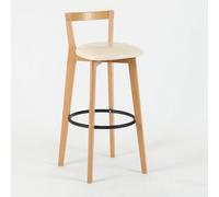 OWKAY Tabouret de bar scandinave en bois massif moderne simple tabouret de bar nouveau balcon chinois maison léger dossier chaise haute