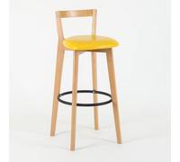 OWKAY Tabouret de bar scandinave en bois massif moderne simple tabouret de bar nouveau balcon chinois maison léger dossier chaise haute