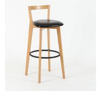 OWKAY Tabouret de bar scandinave en bois massif moderne simple tabouret de bar nouveau balcon chinois maison léger dossier chaise haute