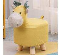 OWKAY Tabouret en forme d'animal de dessin animé - Tabouret créatif en bois massif - Petit tabouret créatif pour la maison et le salon - Tabourets courts mignons