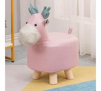 OWKAY Tabouret en forme d'animal de dessin animé - Tabouret créatif en bois massif - Petit tabouret créatif pour la maison et le salon - Tabourets courts mignons