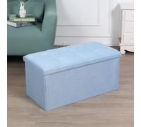 OWKAY Taburete De Almacenamiento Plegable Taburete De Almacenamiento Multifoncional Reposapiés Gabinete De Almacenamiento Caja De Almacenamiento De Sofá Tela Portátil