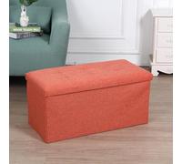 OWKAY Taburete De Almacenamiento Plegable Taburete De Almacenamiento Multifoncional Reposapiés Gabinete De Almacenamiento Caja De Almacenamiento De Sofá Tela Portátil