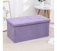 OWKAY Taburete De Almacenamiento Plegable Taburete De Almacenamiento Multifoncional Reposapiés Gabinete De Almacenamiento Caja De Almacenamiento De Sofá Tela Portátil