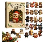 Owl Advent Calendar, with 24 Unique Owl-Themed Surprises, Mini Owl Figurines Christmas Countdown Calendar, for Home DéCor & Festive Display,Collectible Owls Ornaments (1 set)
