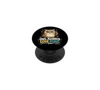 Owl Always Love Puns Jolie Lecture Chouette Blague PopSockets PopGrip Adhésif