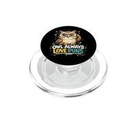 Owl Always Love Puns Jolie Lecture Chouette Blague PopSockets PopGrip pour MagSafe