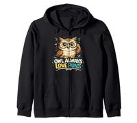 Owl Always Love Puns Jolie Lecture Chouette Blague Sweat à Capuche