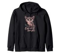 Owl Always Love You Funny Cute Hibou Love Hiboux Pour la Saint-Valentin Sweat à Capuche