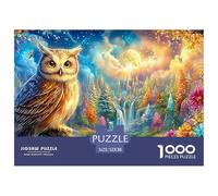 Owl Aperçoit Une Ville en Cascade Magique Puzzle De 1000 Pièces Owl Éducatif Et De Défiant, Cadeau pour Tous 52x38cm/1000pcs