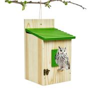 Owl Box - Large, Weather-Resistant, Wooden | Hanging, Ventilated, Nesting