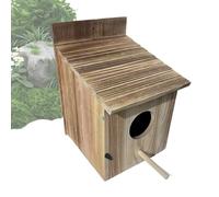 Owl Box - Weather Resistant Decorative Wooden Shelter, Bird Nesting Shelter, 15x17x22cm Dimensions, Natural Cedar Wood Qualiity, Smmooth Untreated Timber Surrface - for Garden & Backyard