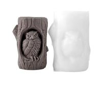 Owl Candle Silicone Mold, Realistic Non-Stick Shape, 3.15x2.76x4.33 Inches Craft Tool Grip, Epoxy Resin Accessory with Balance, Modern Soap Maker with Style Finish, Home Accessories for Concrete Clay