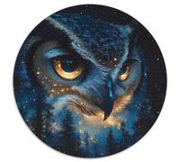 Owl, Casse-tête Rond De 1000 Pièces Incluant, pour Soirées Tranquilles À Deux Ou en Solo 1000pcs (67.5x67.5cm)