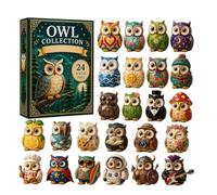 Owl Christmas Advent Calendars 2026, 2D Acrylic Owl Hanging Ornaments