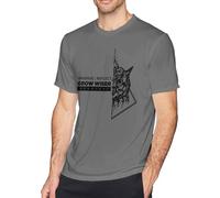 Owl Design Shirt Men Short Sleeve Casual Fashion Novelty Crewneck Comfortable Summer Tee Tops Deep Heather Manches Courtes(XX-Large)