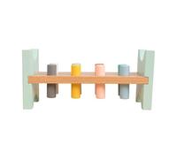 Banc à marteler en Bois Owl & Fox, Banc de Jeu d'imitation avec Marteau et Chevilles, Jeu Montessori de développement; pour garçons et Filles de 12 Mois et Plus.