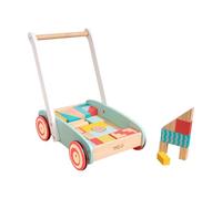 Owl & Fox Trotteur bébé en bois Montessori, activité de poussée traditionnelle et jouet de développement précoce, bois FSC, 12 mois et plus, trotteur pour garçon et fille, chariot de marche pour bébé