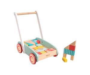 Owl & Fox Trotteur bébé en bois Montessori, activité de poussée traditionnelle et jouet de développement précoce, bois FSC, 12 mois et plus, trotteur pour garçon et fille, chariot de marche pour bébé