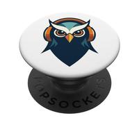 Owl Groove Music Lover's Casque Audio PopSockets PopGrip Adhésif