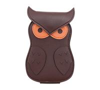 Owl Guitar Pick Case, PU Leather Animal Shape Organizer for Guitar Picks, Portable 18 emplacements Guitar Plectrum Holder, Compact Musician Accessories Box for Guitar, Bass, Ukulélé Picks and Tools