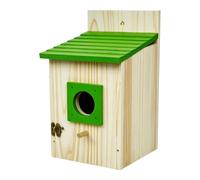 Owl House - Wooden Bird Nesting Box Waterproof Garden Wildlife Shelter | Bird Nesting Box - Natural Wood Habitat | Ventilated Owl Shelter | Rainproof Hanging Wildlife Home For Garden Balcony