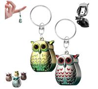 Owl Keychain Nail Clipper, 2025 New 2-in-1 Foldable Owl Mini Nail Clippers, German Profession Stainless Steel, Travel Size Nail Care Gifts (Gold+Silver)