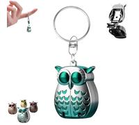 Owl Keychain Nail Clipper, 2025 New 2-in-1 Foldable Owl Mini Nail Clippers, German Profession Stainless Steel, Travel Size Nail Care Gifts (Green)
