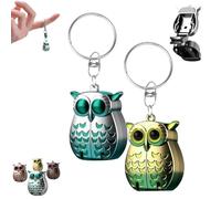 Owl Keychain Nail Clipper, 2025 New 2-in-1 Foldable Owl Mini Nail Clippers, German Profession Stainless Steel, Travel Size Nail Care Gifts (Green+Gold)