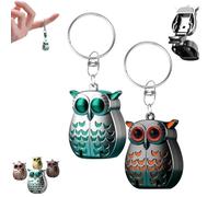Owl Keychain Nail Clipper, 2025 New 2-in-1 Foldable Owl Mini Nail Clippers, German Profession Stainless Steel, Travel Size Nail Care Gifts (Green+Black)