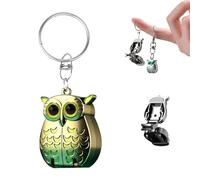 Owl Keychain Nail Clipper, Foldable Mini Portable Owl Keychain Nail Clipper, 2-in-1 Foldable Stainless Steel Manicure and Pedicure Tools in Owls Keychains (golden)