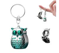 Owl Keychain Nail Clipper, Foldable Mini Portable Owl Keychain Nail Clipper, 2-in-1 Foldable Stainless Steel Manicure and Pedicure Tools in Owls Keychains (silvery)