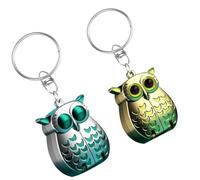 Owl Keychain Nail Clipper, Portable Owl Keychain Nail Clipper, Unique Gifts, 2-in-1 Foldable with File (Gold+Silver)
